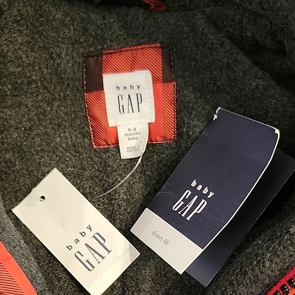 GAP Red and Black Checkered Baby Snowsuit - Picture 3 of 4